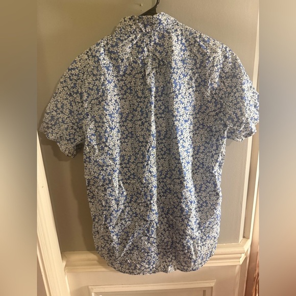 J. Crew Blue and White Casual Button Down Shirt Medium - Picture 7 of 8